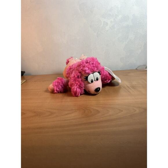Grease on Ice Pink Poodle Plush Dog 1998 North American Tour - 8" Long - Picture 1 of 10